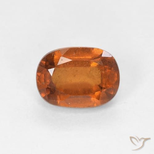 1.14ct 자연스러운 딥 오렌지 헤소나이트 가넷, 타원형, VS-SI