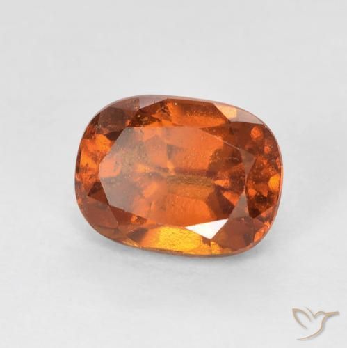 2.00ct 자연스러운 Medium Dark-Orange 헤소나이트 가넷, 타원형, VS-SI