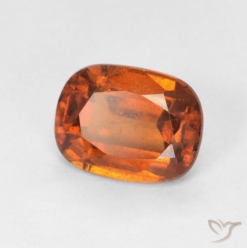 1.75ct 자연스러운 딥 오렌지 헤소나이트 가넷, 방석, VS