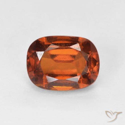 2.08ct 자연스러운 딥 오렌지 헤소나이트 가넷, 방석, VS