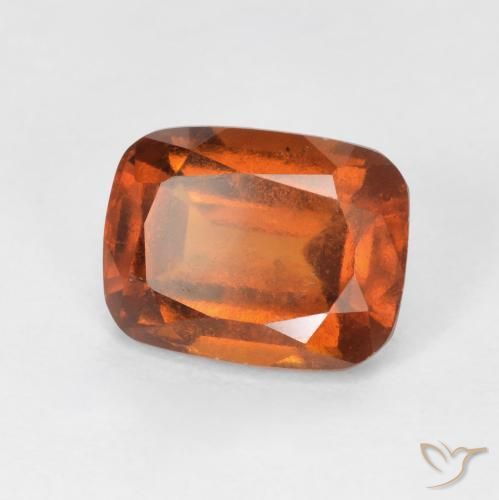 2.68ct 자연스러운 앰버 오렌지 헤소나이트 가넷, 방석, VS