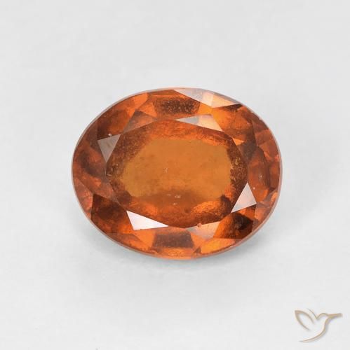 1.91ct 자연스러운 Medium Dark-Orange 헤소나이트 가넷, 타원형, VS