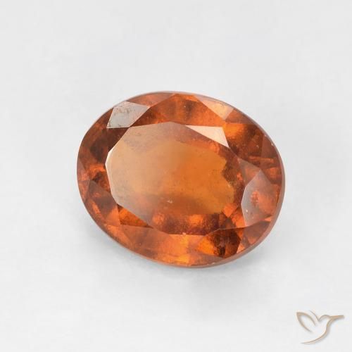 1.91캐럿 천연 Medium Dark-Orange 헤소나이트 가넷, 타원형, VS