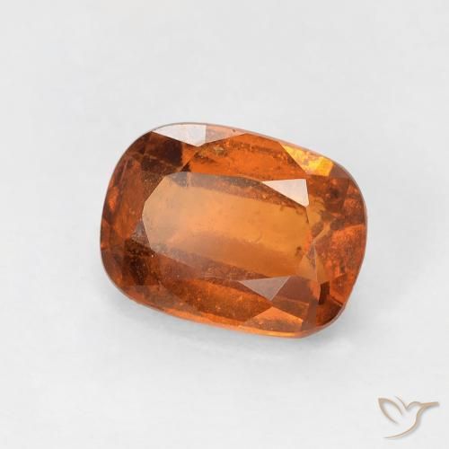 1.97ct 자연스러운 딥 오렌지 헤소나이트 가넷, 방석, VS-SI