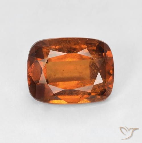 2.60ct 자연스러운 딥 오렌지 헤소나이트 가넷, 방석, VS-SI