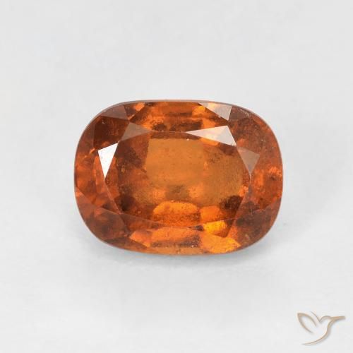 2.04ct 자연스러운 딥 오렌지 헤소나이트 가넷, 방석, VS-SI