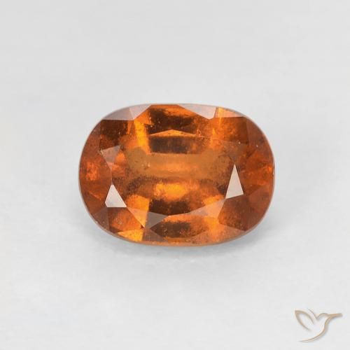 1.22ct 자연스러운 딥 오렌지 헤소나이트 가넷, 타원형, VS-SI
