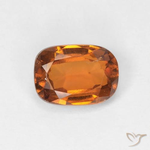 1.13ct 자연스러운 미디엄 오렌지 헤소나이트 가넷, 방석, VS
