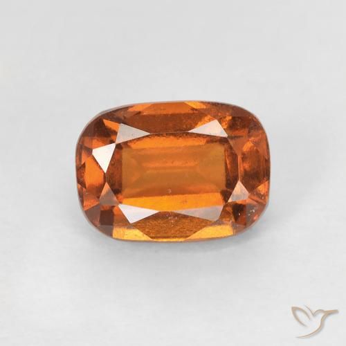 1.34ct 자연스러운 딥 오렌지 헤소나이트 가넷, 방석, VS