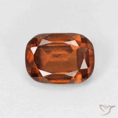 1.90ct 자연스러운 다크 오렌지 헤소나이트 가넷, 방석, VS
