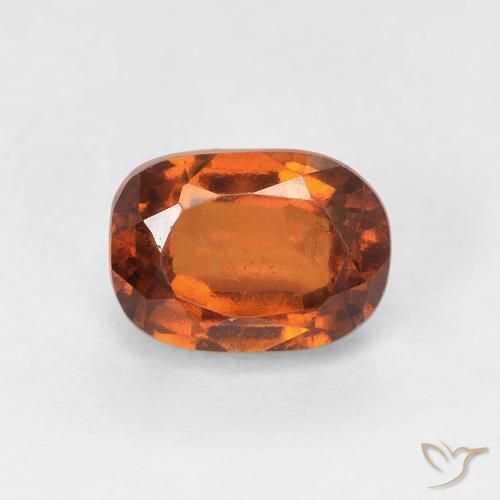 1.57ct 자연스러운 딥 오렌지 헤소나이트 가넷, 타원형, VS-SI
