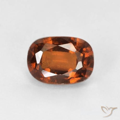 1.43ct 자연스러운 앰버 오렌지 헤소나이트 가넷, 방석, VS