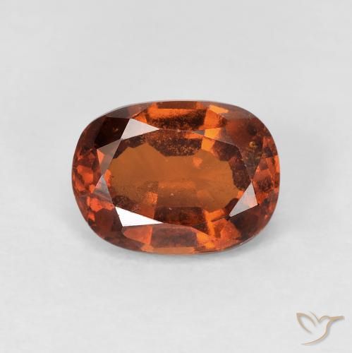 1.70ct 자연스러운 앰버 오렌지 헤소나이트 가넷, 타원형, VS