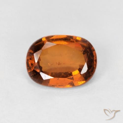 1.46ct 자연스러운 미디엄 오렌지 헤소나이트 가넷, 타원형, VS-SI