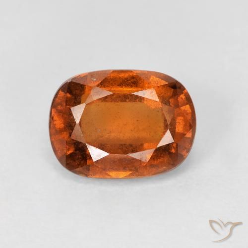 1.86ct 자연스러운 미디엄 오렌지 헤소나이트 가넷, 방석, VS-SI