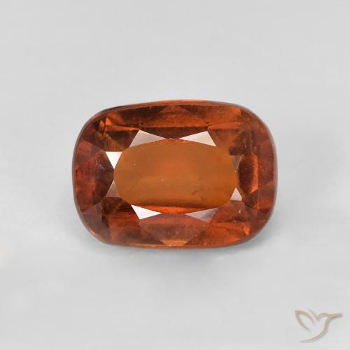 2.24ct 자연스러운 다크 오렌지 헤소나이트 가넷, 방석, VS