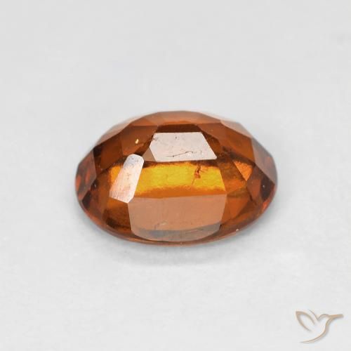 1.45캐럿 천연 Medium Dark-Orange 헤소나이트 가넷, 타원형, VS