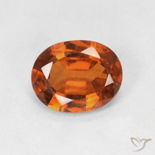 1.61ct 자연스러운 Medium Dark-Orange 헤소나이트 가넷, 타원형, VS