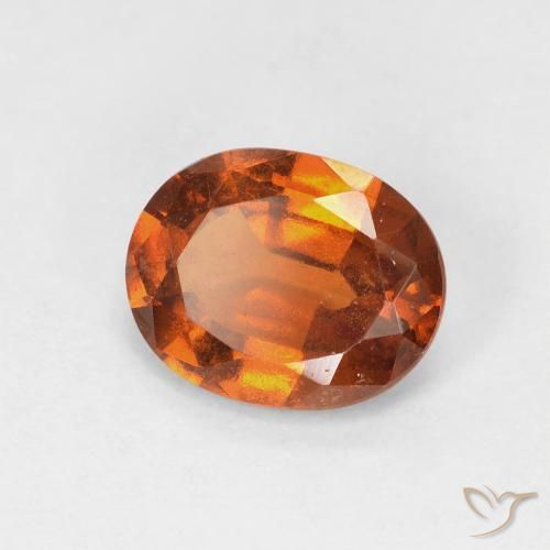 1.61캐럿 천연 Medium Dark-Orange 헤소나이트 가넷, 타원형, VS