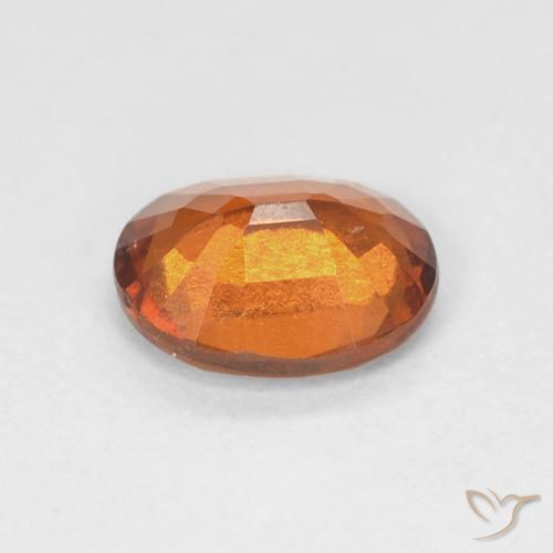 1.61캐럿 천연 Medium Dark-Orange 헤소나이트 가넷, 타원형, VS