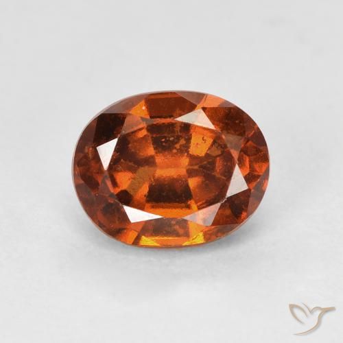 1.76ct 자연스러운 딥 오렌지 헤소나이트 가넷, 타원형, VS