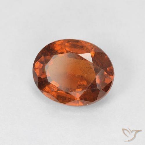 1.67캐럿 천연 Medium Dark-Orange 헤소나이트 가넷, 타원형, VS