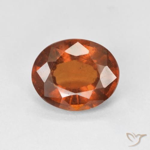 2.69ct 자연스러운 Medium Dark-Orange 헤소나이트 가넷, 타원형, VS