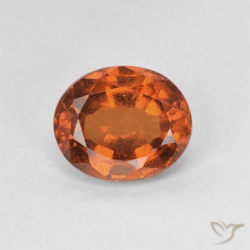 1.72ct 자연스러운 앰버 오렌지 헤소나이트 가넷, 타원형, VVS-VS
