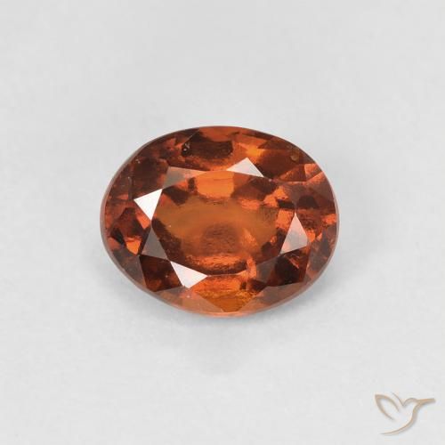 1.23ct 자연스러운 딥 오렌지 헤소나이트 가넷, 타원형, VVS-VS