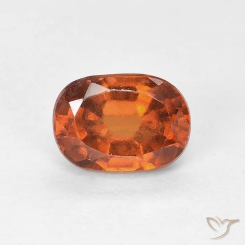 1.29ct 자연스러운 Medium Dark-Orange 헤소나이트 가넷, 방석, VVS-VS