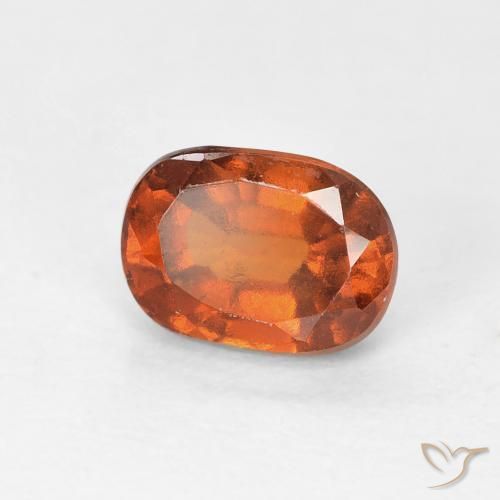 1.29캐럿 천연 Medium Dark-Orange 헤소나이트 가넷, 방석, VVS-VS