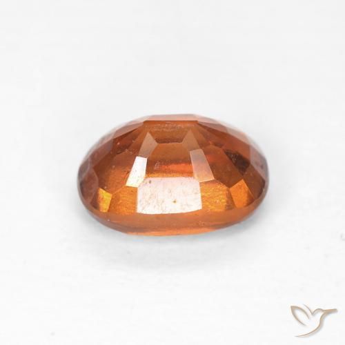 1.29캐럿 천연 Medium Dark-Orange 헤소나이트 가넷, 방석, VVS-VS