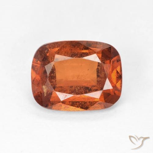 2.35ct 자연스러운 붉은 오렌지 헤소나이트 가넷, 방석, VS-SI