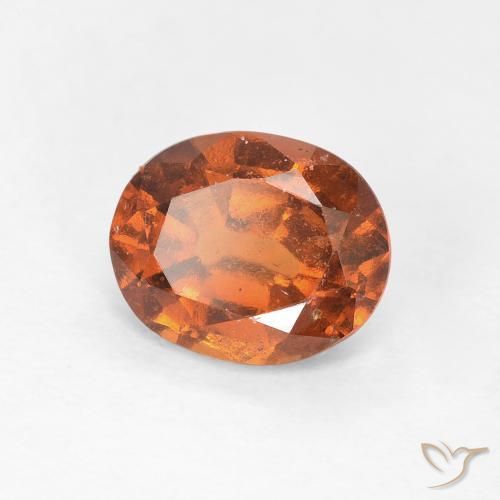 1.51ct 자연스러운 딥 오렌지 헤소나이트 가넷, 타원형, VS