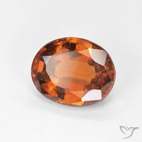 2.84ct 자연스러운 딥 오렌지 헤소나이트 가넷, 타원형, VS