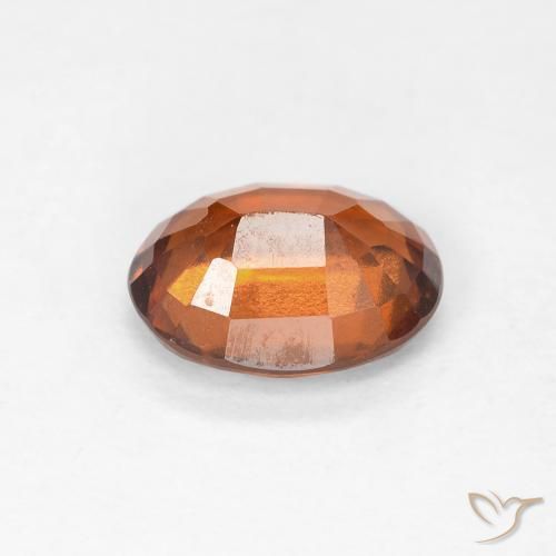 1.42캐럿 천연 Medium Dark-Orange 헤소나이트 가넷, 타원형, VVS-VS