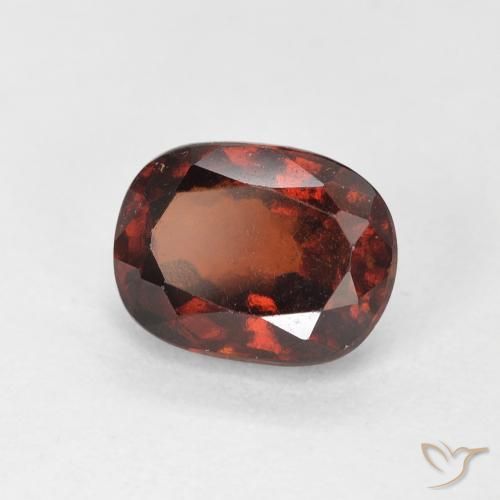 1.86ct 자연스러운 딥 레드 헤소나이트 가넷, 방석, VS