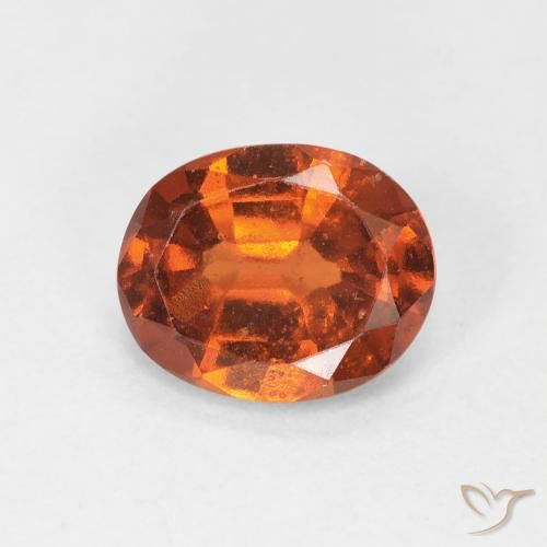 1.48ct 자연스러운 딥 오렌지 헤소나이트 가넷, 타원형, VS
