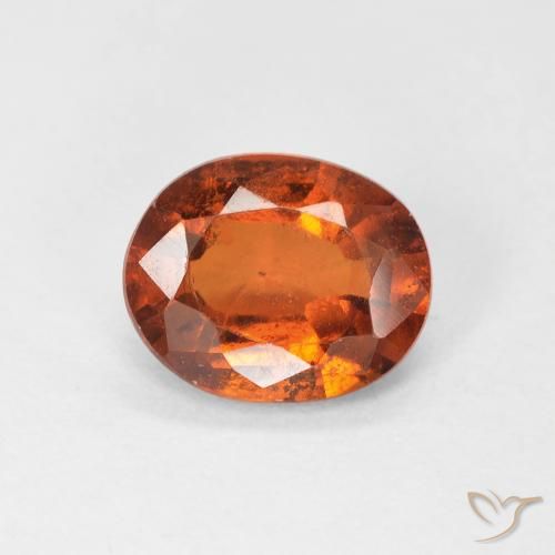 1.39ct 자연스러운 Medium Dark-Orange 헤소나이트 가넷, 타원형, VS