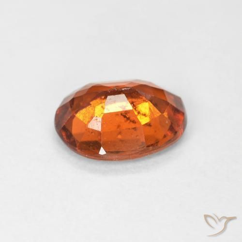 1.39캐럿 천연 Medium Dark-Orange 헤소나이트 가넷, 타원형, VS