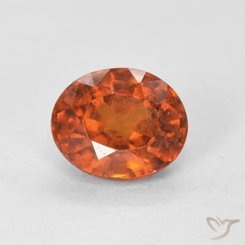 0.78ct 자연스러운 따뜻한 오렌지 헤소나이트 가넷, 타원형, VS