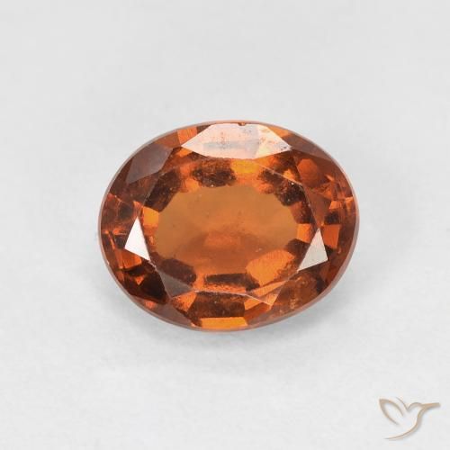 1.62ct 자연스러운 딥 오렌지 헤소나이트 가넷, 타원형, VVS-VS