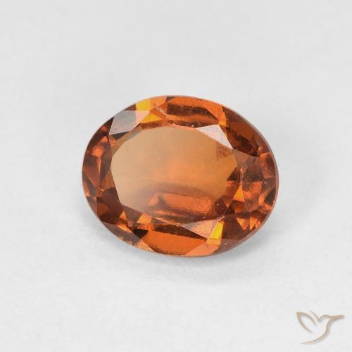 1.52ct 자연스러운 붉은 오렌지 헤소나이트 가넷, 타원형, VVS-VS