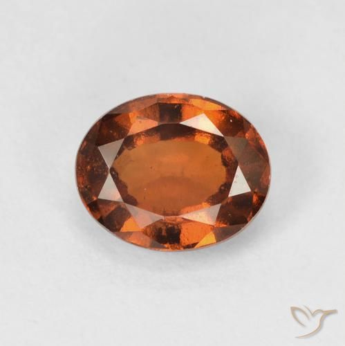 1.56ct 자연스러운 딥 오렌지 헤소나이트 가넷, 타원형, VVS-VS