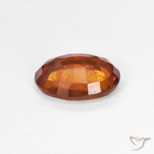 1.35캐럿 천연 Medium Dark-Orange 헤소나이트 가넷, 타원형, VS