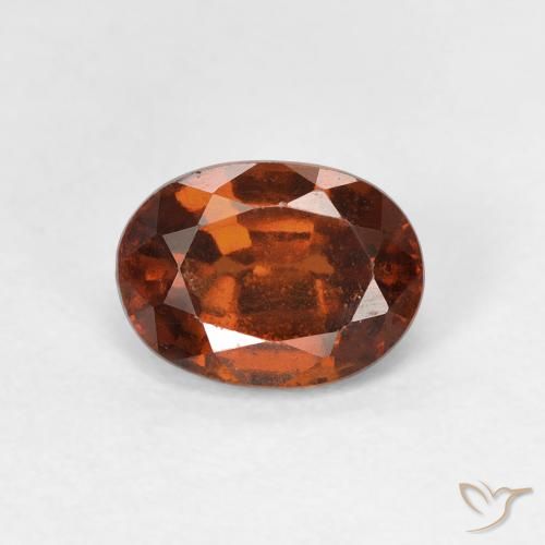 1.53ct 자연스러운 미디엄 오렌지 헤소나이트 가넷, 타원형, VVS-VS