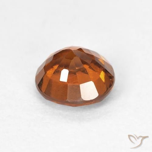 0.94캐럿 천연 Medium Dark-Orange 헤소나이트 가넷, 둥근, VVS-VS