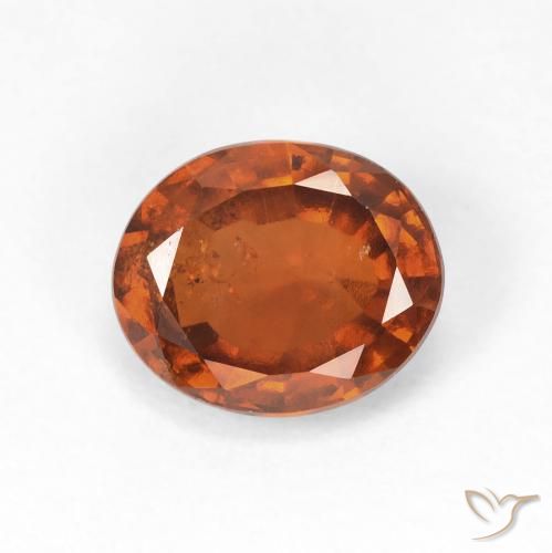 2.32ct 자연스러운 앰버 오렌지 헤소나이트 가넷, 타원형, VS