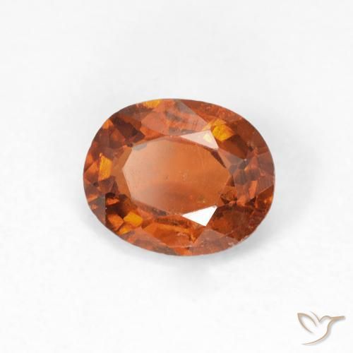 0.92캐럿 천연 Medium Dark-Orange 헤소나이트 가넷, 타원형, VS
