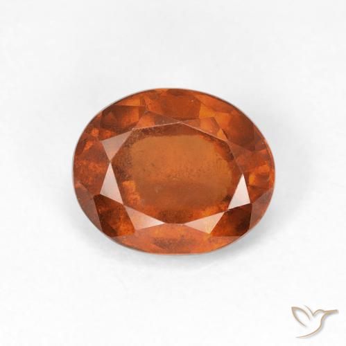 2.15ct 자연스러운 Medium Dark-Orange 헤소나이트 가넷, 타원형, VS